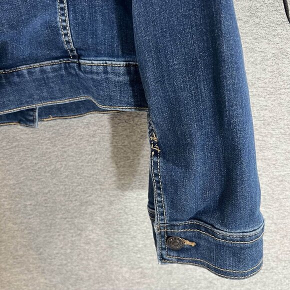 Old Navy Jean Jacket Women Size M Blue Medium Wash Button Up Denim Cotton - Picture 12 of 14